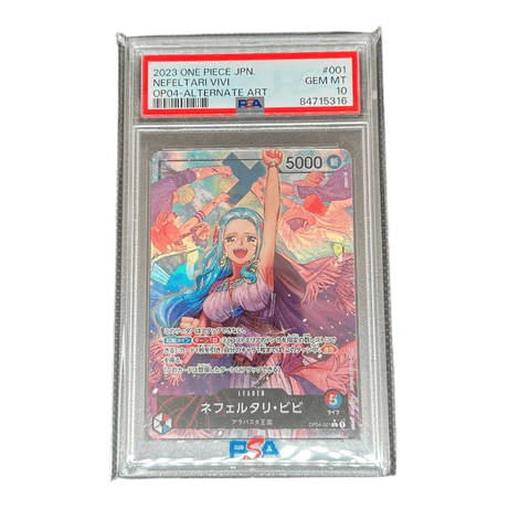 Nefeltari Vivi Alternate Art PSA 10 OP04-001 - Japanese One Piece Card Game