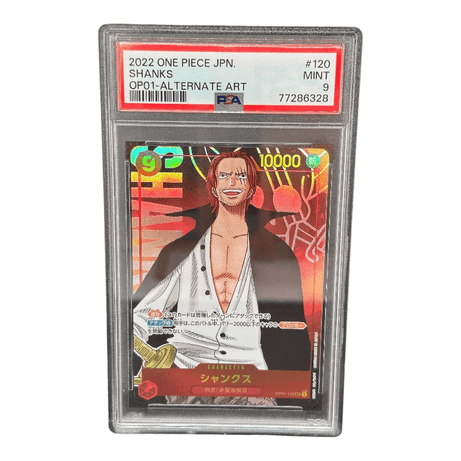 Shanks Alternate Art PSA 9 OP01-120 - Japanese One Piece Card Game