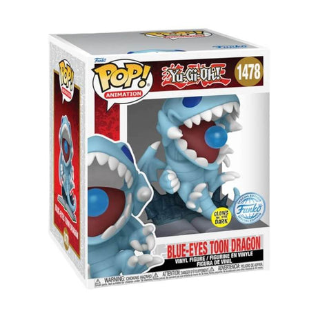 Yu-Gi-Oh! - Blue-Eyes Toon Dragon (GLOW IN THE DARK) (1478) Super Sized Funko Pop! Animation Anime Figure 15 cm