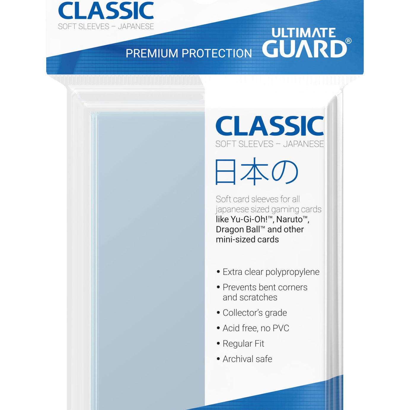 Ultimate Guard Classic Soft Sleeves Japanese Size Transparent (100)